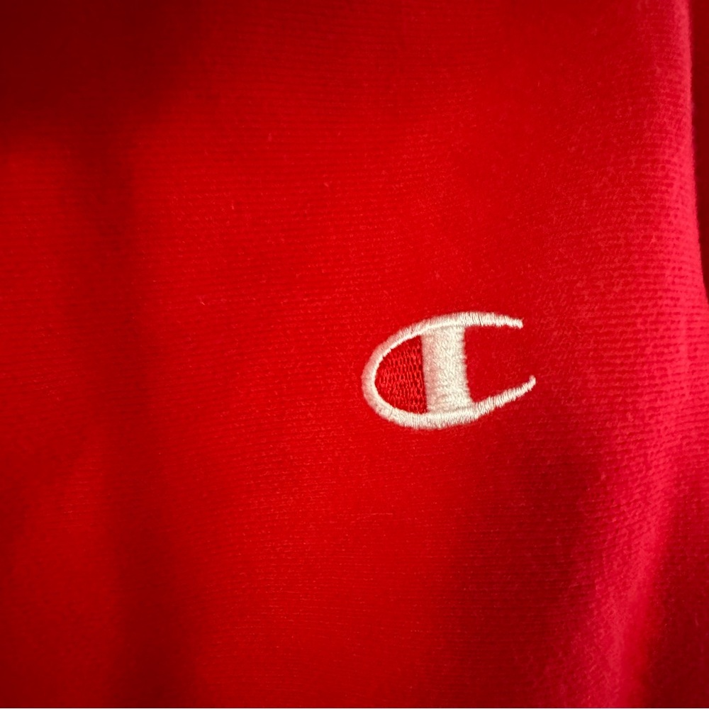 Champion red crop top hoodie - Picture 2 of 5